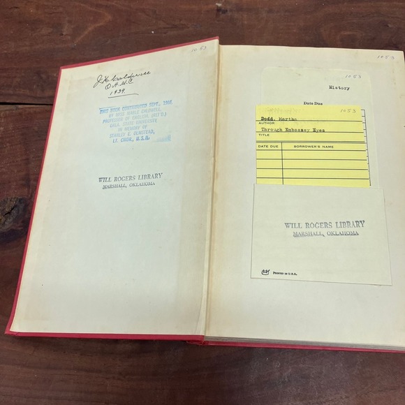 Through Embassy Eyes Martha Dodd 1939 Third Printing Political History Harcourt - Picture 2 of 8